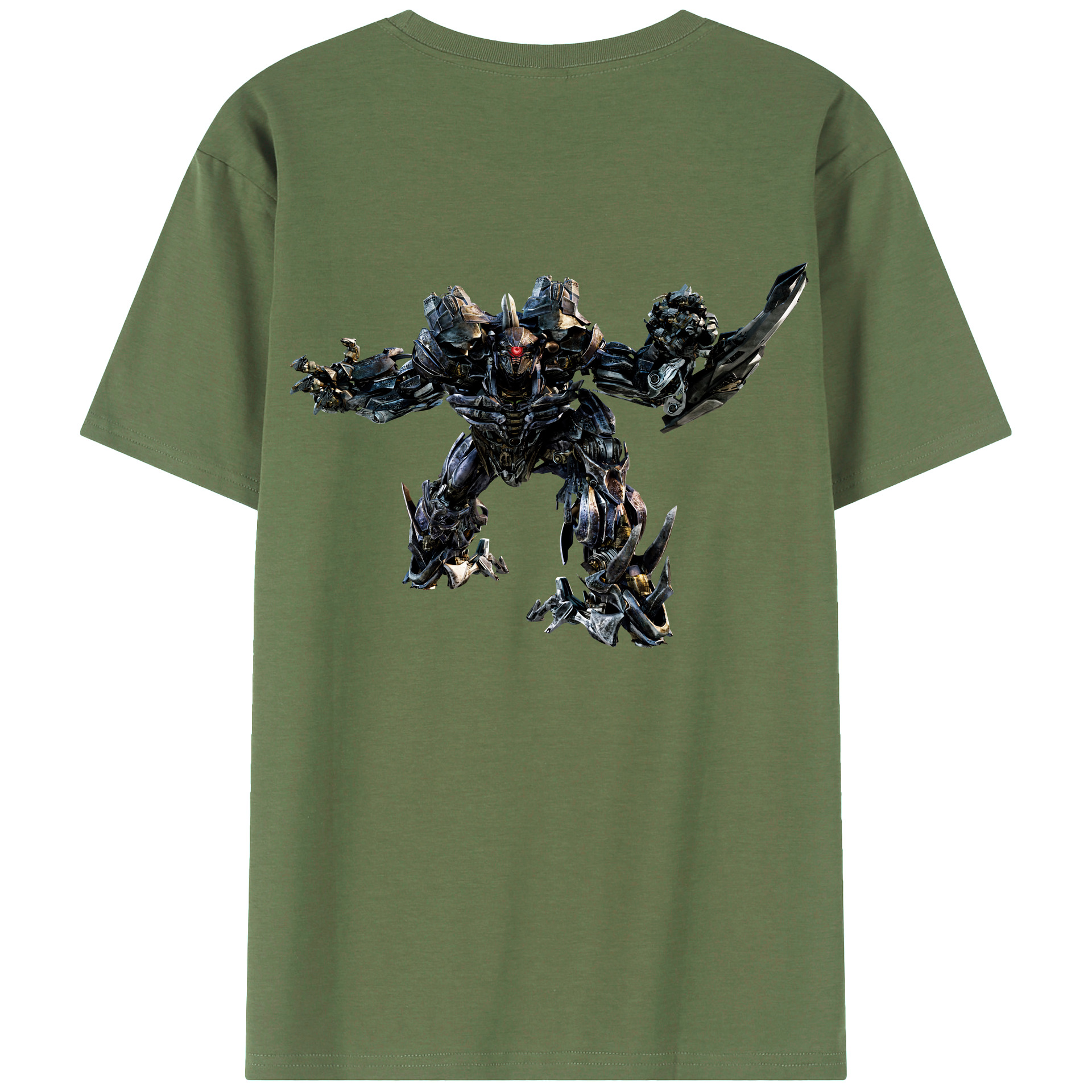 （画像用） Transformers トランスフォーマー 綿100％ メンズ半袖Tシャツ（バックプリント） 通気性